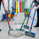 Colour Coded Aluminium Mop Handle 125cm - Pack of 10