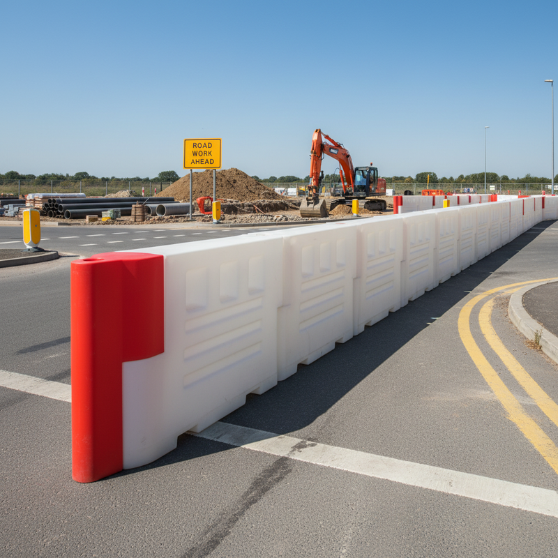 Dark Gray Premium Water-Filled Barrier Front Stop for Safety and Protection