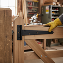 Heavy Duty 150mm Tee Hinges with Corrosion-Resistant Finish and Padlock Hole for Enhanced Security