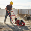 Light Gray Professional Plate Compactor - Lightweight & Powerful with Centrifugal Clutch