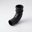 Traditional Adjustable Swanneck 76mm Dia Downpipe Connector — Textured Black