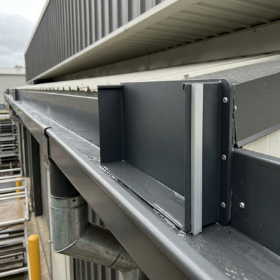 Aluminium Box Gutter Stop End 135 x 100mm