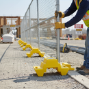 Gray Heavy Duty Temporary Fencing Plastic Ballast Block - Interlocking Design
