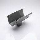 Moulded Ogee Gutter Outlet 63mm Dia, 125 x 100mm — RAL 7037