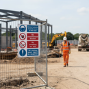 Light Gray Heavy Duty Construction Site Safety Boards - Multi-Message Sign