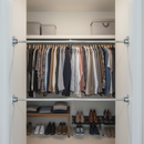 Gray Premium Wardrobe Rail Wall Sockets for Easy Installation (Pairs)