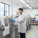 Gray Premium Disposable Visitors Coat with Collar - Pack of 50 - White