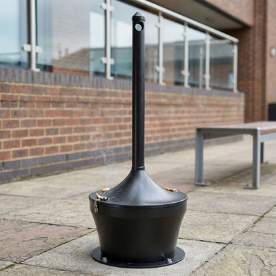 Fire-Safe Steel Cigarette Disposal Bin – 16 Litre with Oxygen Restrictor