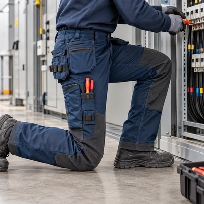 Navy Arc Flash and Flame Resistant Stretch Holster Pocket Trousers