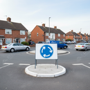 Light Slate Gray Premium Mini Roundabout Metal Sign Face - 750mm Diameter