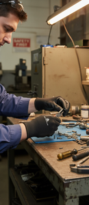 Dark Slate Gray Premium Light Industry Work Gloves - 12 Pairs with PU Coated Palms