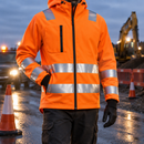Hi-Vis Full Zip Hoodie with Reflective Tape - EN ISO 20471 - Orange