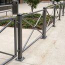 1080–1580mm Pagoda Pedestrian Safety Railing Galvanised Steel