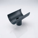 Deepflow Aluminium Gutter Outlet 63mm Dia – 130mm — RAL 7016