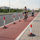 Rosy Brown Portable Self-Righting Cylinder Delineator Post for Traffic Control
