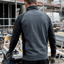 Steel Grey/Black Raglan Sleeve Zip Sweatshirt