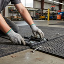 Dim Gray Premium 4-Way Connectors with Washers & Bolts for Secure Mat Connections