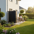 Dim Gray Premium Slimline Non-Potable 4000 Litre Cylindrical Water Tank