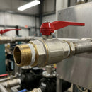 3/8" BSP Female Lever Ball Valve, Plated Brass, 48mm