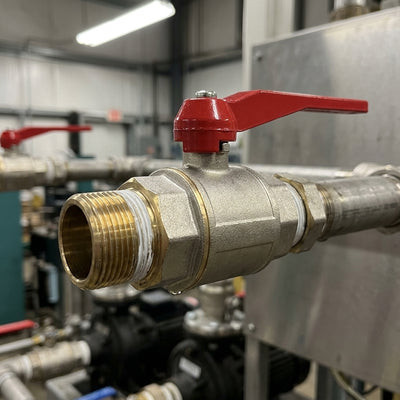 3/8" BSP Female Lever Ball Valve, Plated Brass, 48mm
