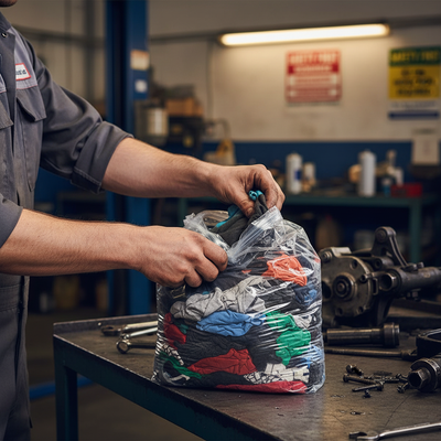 Premium General-Purpose Mixed Rags - 5kg of Multi-Coloured Cleaning Rags