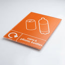 A4 Cans & Plastic Bottles Perspex Plate Label (view 2)