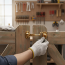 Premium 75mm Cabin Hook and Eye Latch for Doors and Windows - Polished Brass Finish with Silent Operation