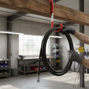 Dim Gray Heavy Duty Galvanised Steel Wall Hook with Red Rubberised Grip