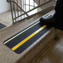 Anti-Slip Safety Tile with Reflective and Glow Stripes - Black