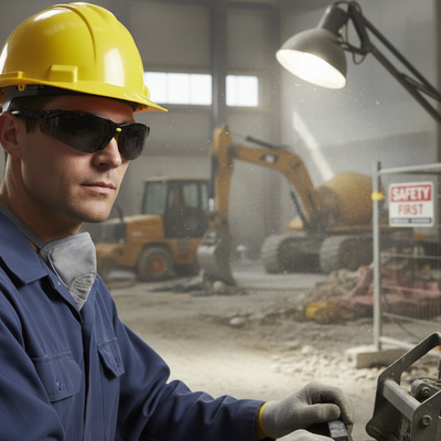 Premium Smoke Lens Safety Glasses with Flexi Arms and Comfortable Nose Bridge for Enhanced Protection Against Sun Glare