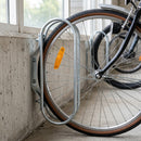 Wall-mounted cycle rack, galvanised steel, 50mm tyre width
