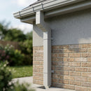72x72mm Aluminium Adjustable Swanneck Offset — RAL 7035 (in use)
