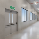 Dark Gray Premium Fire Safety Exit Sign - Down Right Arrow for Emergency Evacuations