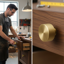 Premium 10 Pack Coin Metal Knobs 25mm - Modern Minimalist Cabinet Handles for Stylish Furniture Upgrades