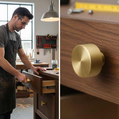 Premium 10 Pack Coin Metal Knobs 25mm - Modern Minimalist Cabinet Handles for Stylish Furniture Upgrades