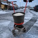 25kg capacity hand-push salt spreader with 3m spread width