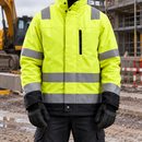 Yellow/Black Class 3 Thermal High-Visibility Site Jacket