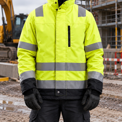 Yellow/Black Class 3 Thermal High-Visibility Site Jacket