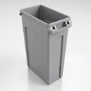 Narrow-profile 87-litre polyethylene recycling bin, grey/blue/black (view 2)