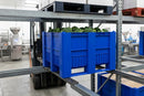 Plastic pallet box 1200×1000mm 610L food-grade HDPE