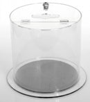 Clear acrylic lockable recycling bin, 12 or 37 litres (view 2)