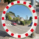 800mm Diameter Traffic Mirror Red & White Frame P.A.S