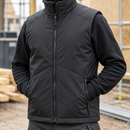 Insulated Winter Work Vest with Fleece Collar - Black (view 2)