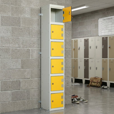 Six-Door Laminate Locker with Galvanised Steel Frame