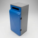 100 litre steel recycling bin with slam lock and drain holes (view 2)