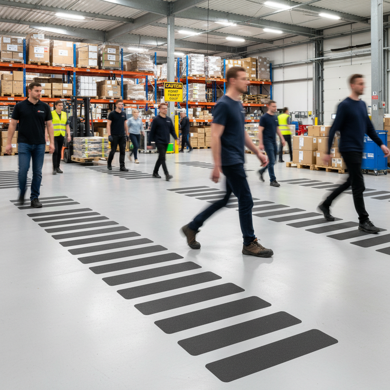 Gray Premium Anti-Slip Tape Floor Panels 150mm (Pack of 10)