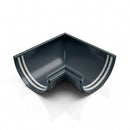 Half Round Aluminium Gutter Angle 90° - 125mm — RAL 7016