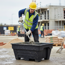 Gray 250 Litre Heavy Duty Twin Skin Mortar Tub for Construction