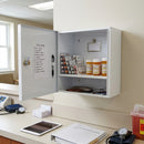 Residents Medication Cabinet 0.9mm mild steel white