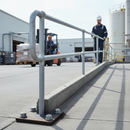 Gray Premium Heavy Duty Ball Post with Angled Base and Galvanised Finish for Versatile Applications